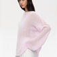 Sheer Pastel Pink Knit Sweater 5