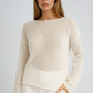 Sheer Textured Knit Sweater 1