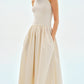 Sleeveless Cotton Blend Maxi Dress 2