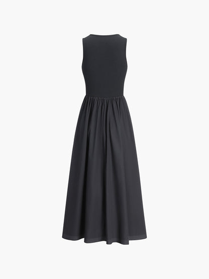Sleeveless Cotton Blend Maxi Dress 4