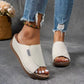 Slip-On Wedge Sandals with Open Toe for Women 1