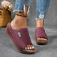 Slip-On Wedge Sandals with Open Toe for Women 5