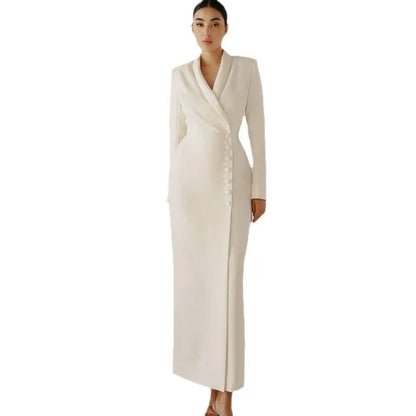Sophia Minimalist Evening Dress – Elegant Long Sleeve Formal Gown 5