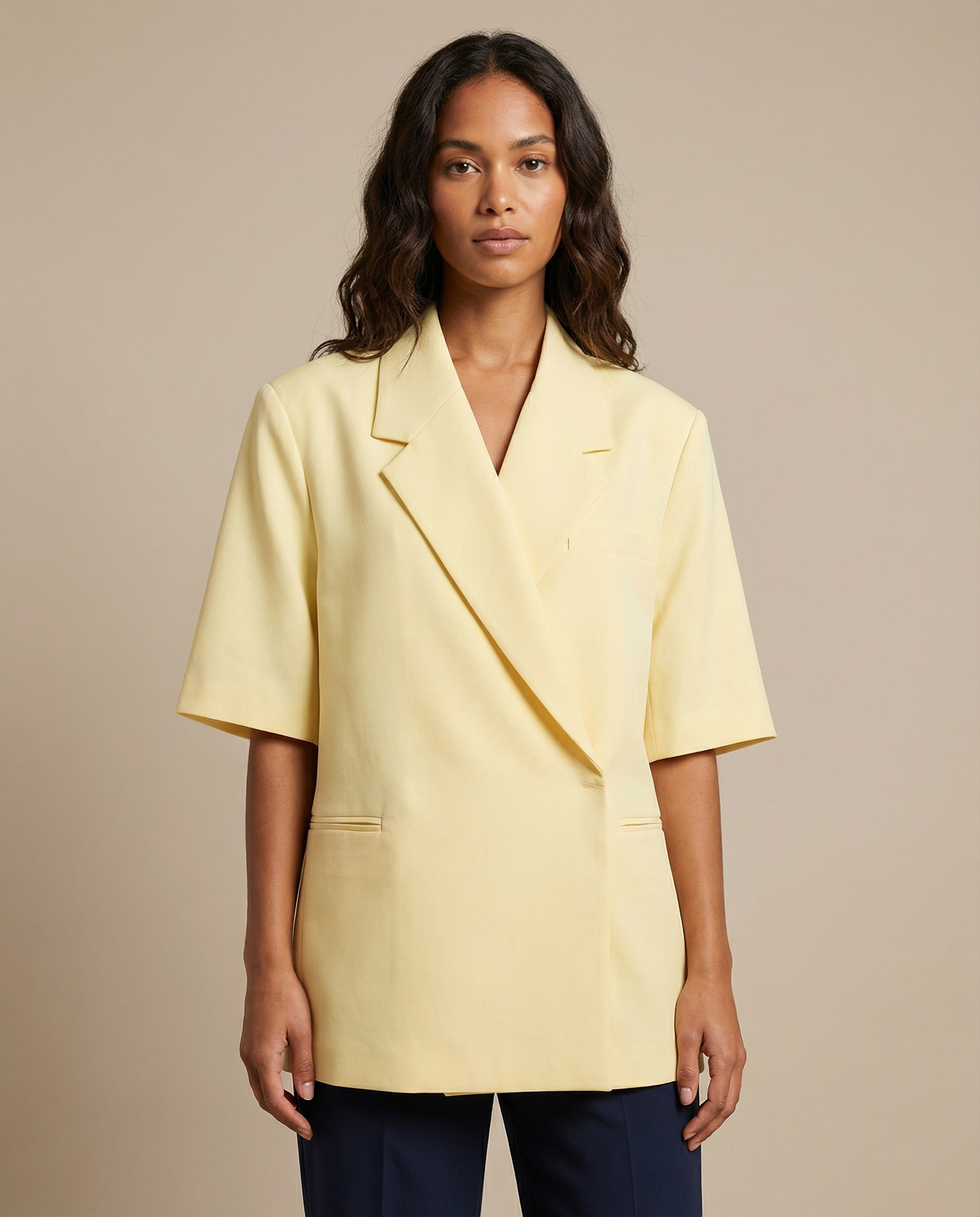 Sophia Oversize Blazer – Chic Short Sleeve Summer Outerwear 0