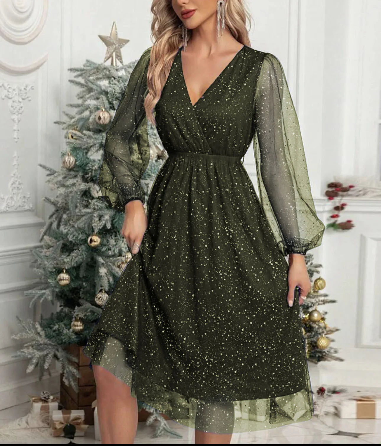 Sophia V-Neck Cocktail Dress – Elegant Slim Fit for Sophisticated Events 6