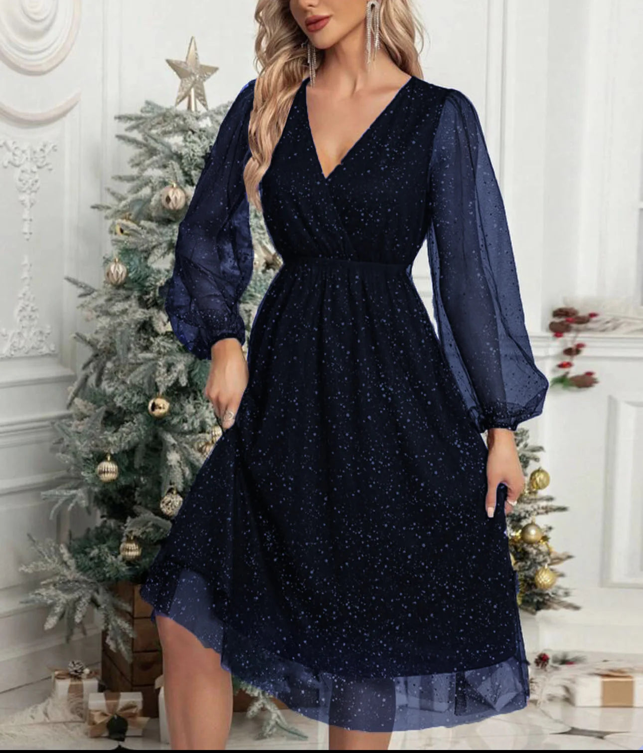Sophia V-Neck Cocktail Dress – Elegant Slim Fit for Sophisticated Events 7