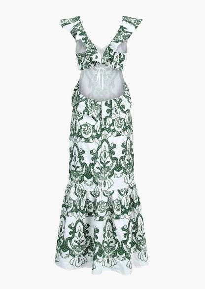 Sorrento Embroidered Cotton Maxi Dress 3