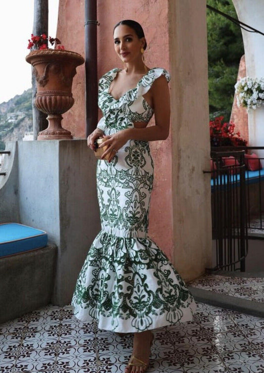 Sorrento Embroidered Cotton Maxi Dress 4