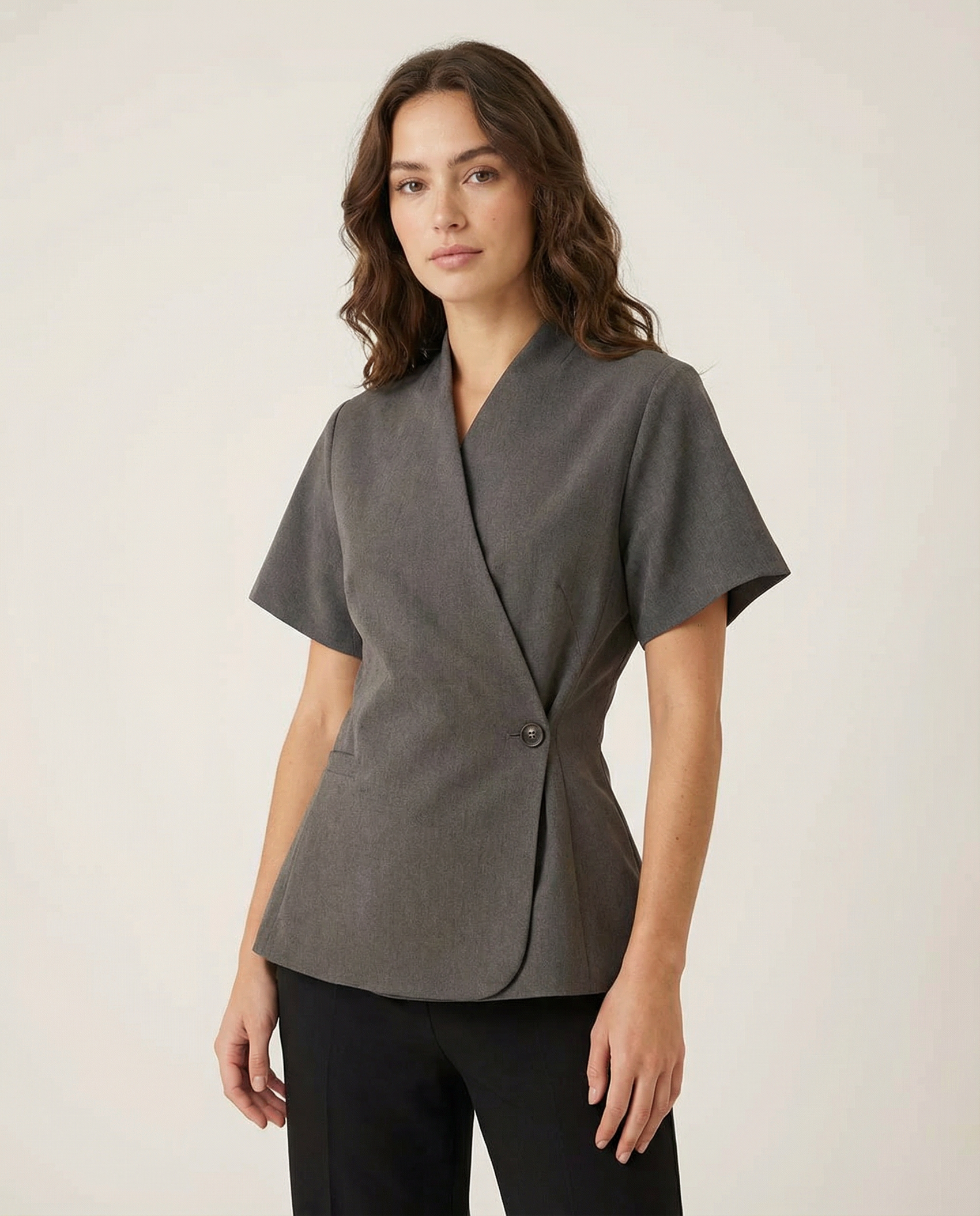 Spring Chic Women's Black Blazer – V-Neck Design for Effortless Elegance 4