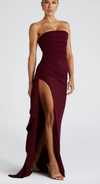 Strapless Evening Dress with Thigh-High Slit 2