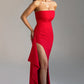 Strapless Evening Dress with Thigh-High Slit 5