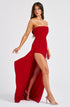 Strapless Evening Dress with Thigh-High Slit 7