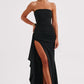Strapless Evening Dress with Thigh-High Slit 9