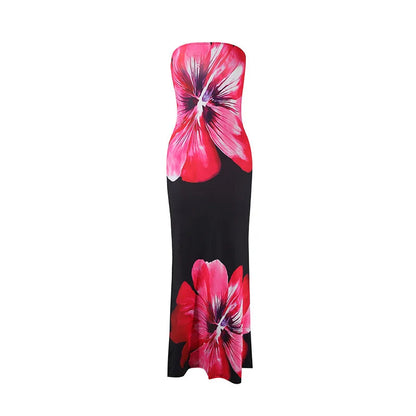 Strapless Floral Maxi Dress – Elegant Statement Evening Dress for Women 9