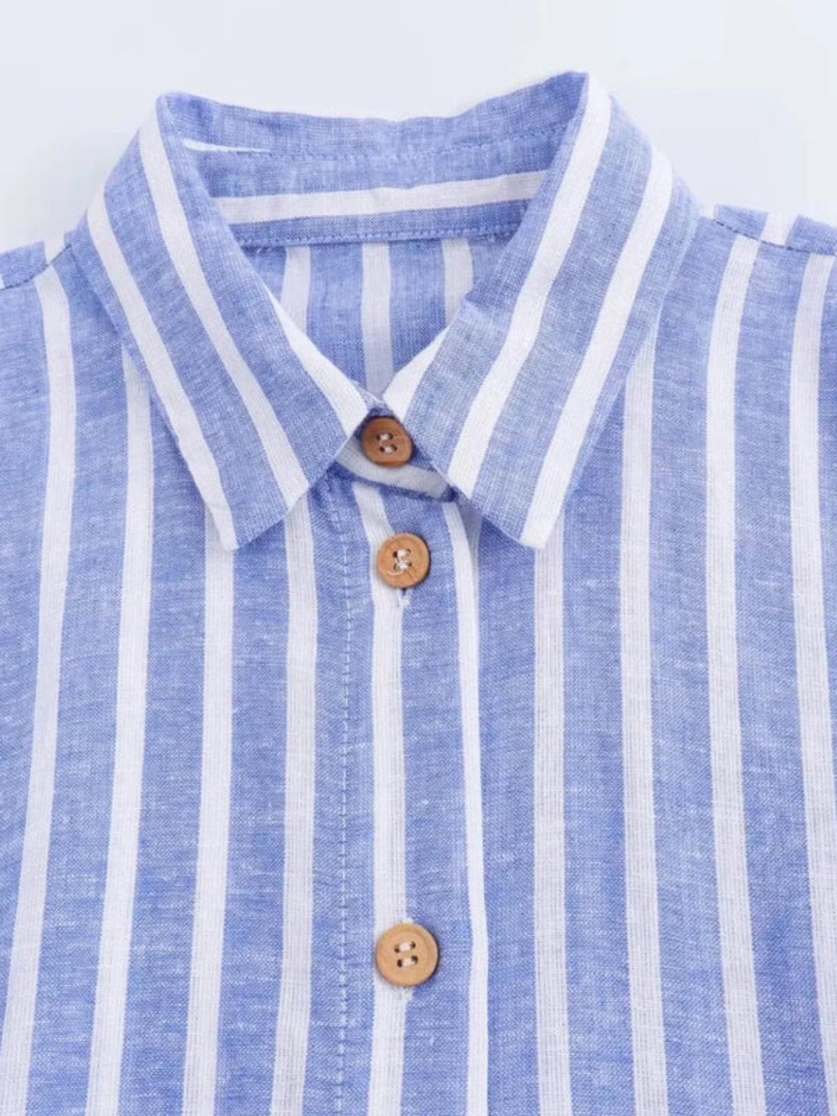 Striped Linen-Blend Maxi Dress with Belt 4