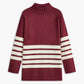 Striped Mock Neck Sweater 4