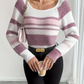 Striped Ribbed Knit Slim Fit Sweater 4