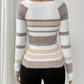 Striped Ribbed Knit Slim Fit Sweater 6