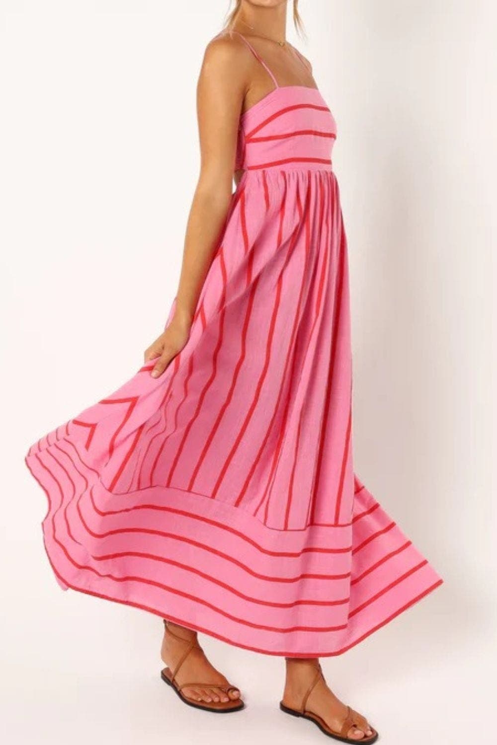 Striped Strappy Maxi Dress 6