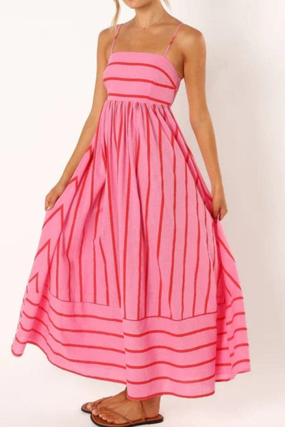 Striped Strappy Maxi Dress 7