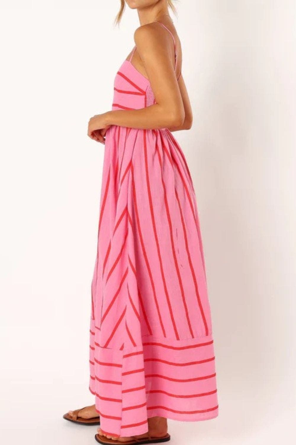 Striped Strappy Maxi Dress 8