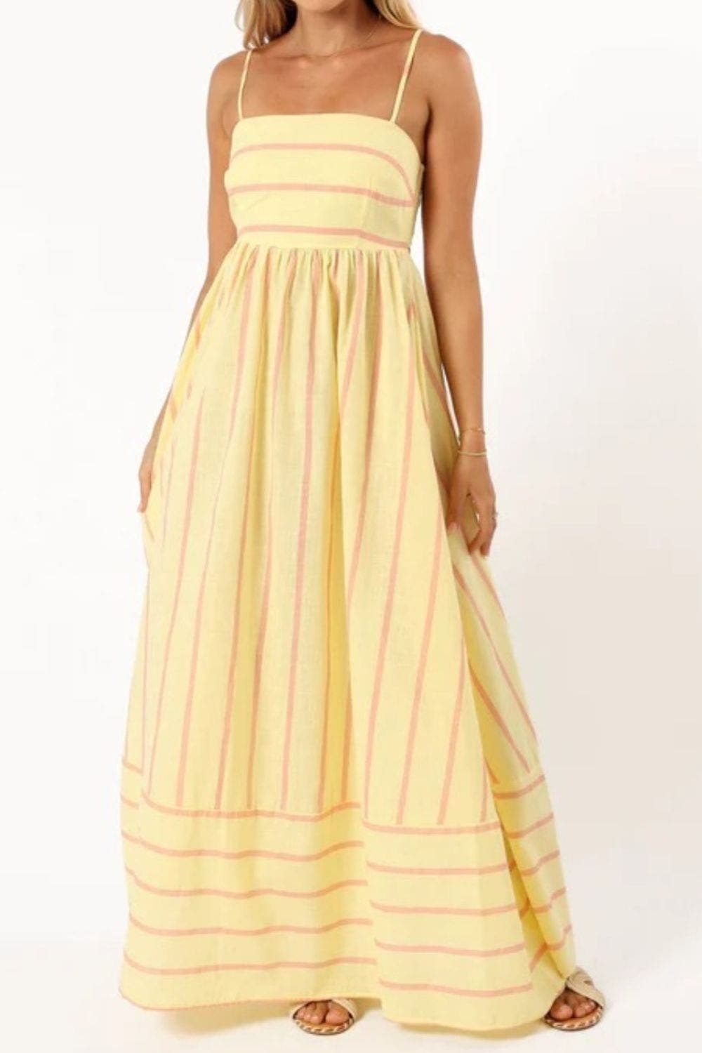 Striped Strappy Maxi Dress 9