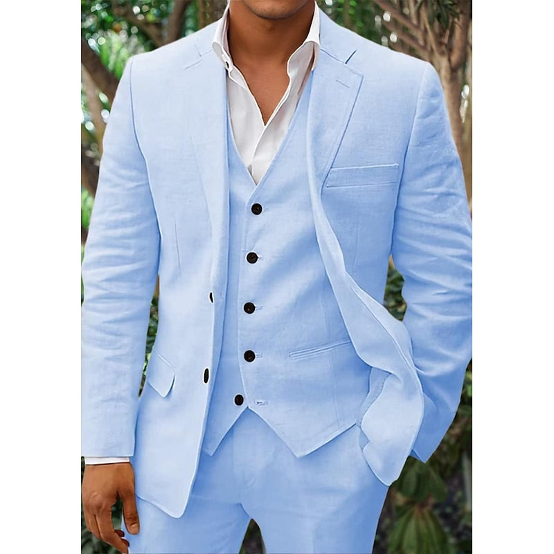 Stylish Three-Piece Wedding Suit for Men 0