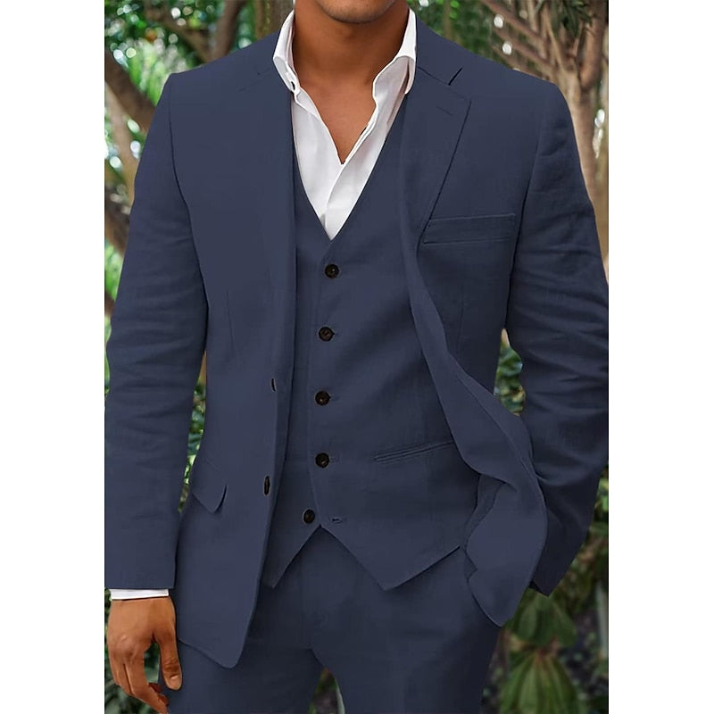 Stylish Three-Piece Wedding Suit for Men 5