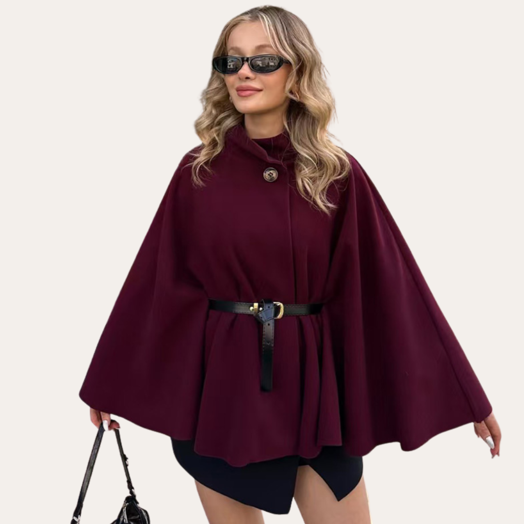 Stylish Wool Cape Coat for Women 0