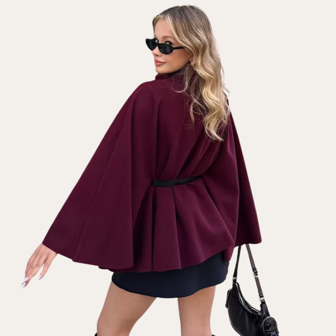 Stylish Wool Cape Coat for Women 2