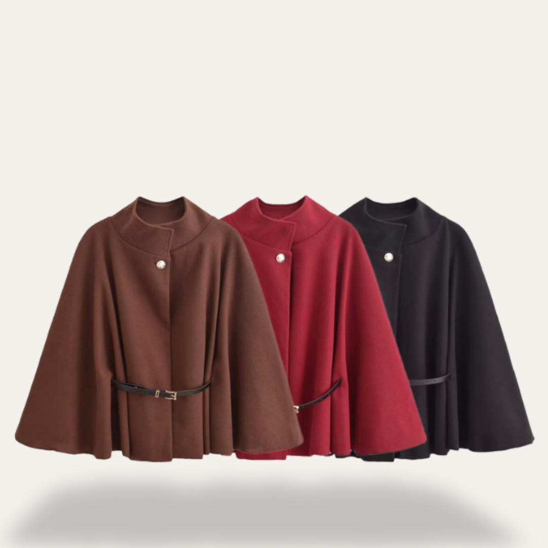 Stylish Wool Cape Coat for Women 3