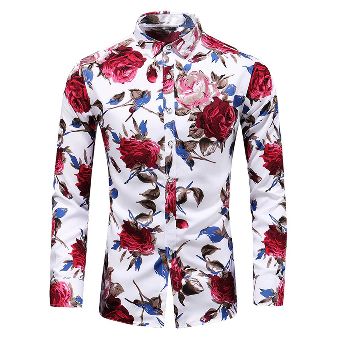 Stylish and Trendy Long Sleeve Floral Shirt for Men 1