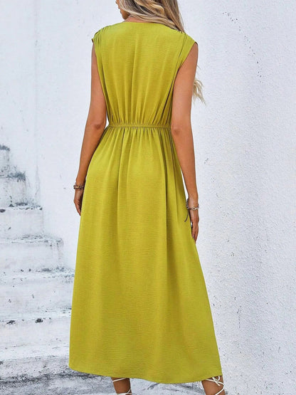 Summer Elegance White Dress – Sleeveless Belted Design for Versatile Summer Styling 2