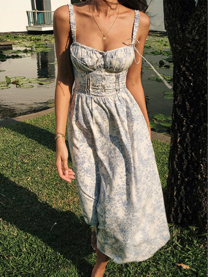 Summer Floral Cocktail Midi Dress 4