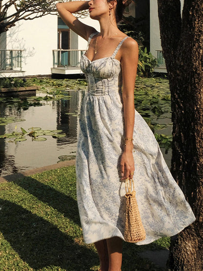 Summer Floral Cocktail Midi Dress 5