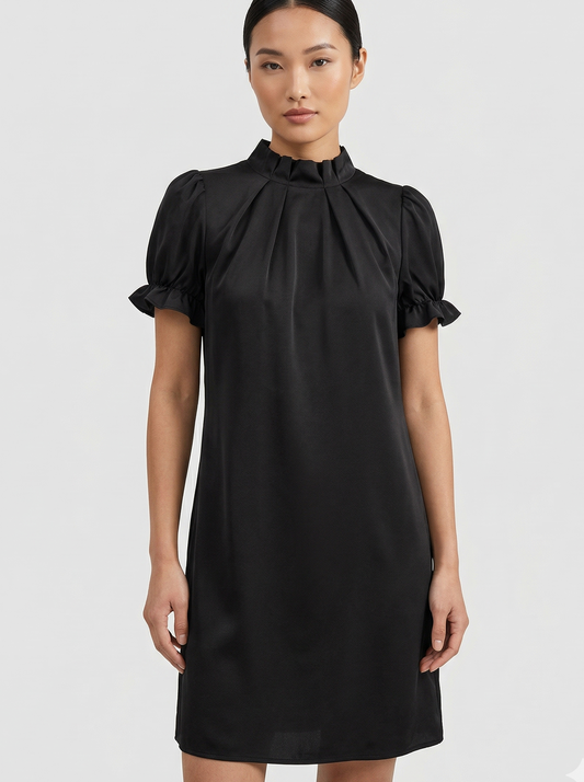 Summer Shirred Mini Dress – Playful Bubble Sleeves for Warm-Weather Chic 1