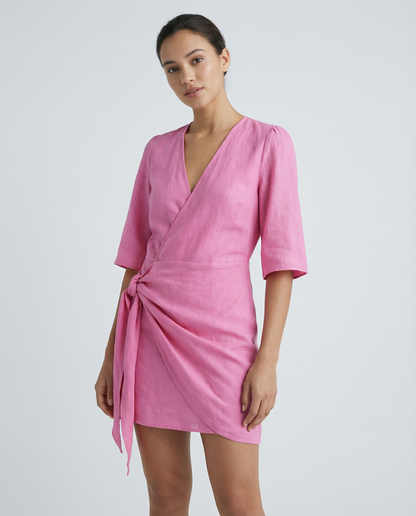 Summer V-Neck Dress – Chic Lace-Up Design for Versatile Occasions 3