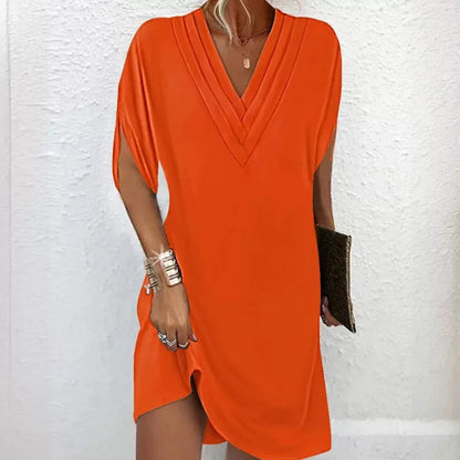 Summer V-Neck Dress – Elegant Multi-Layered Casual Outfit 6