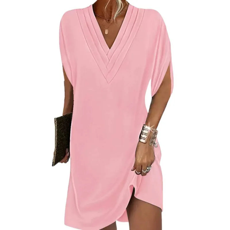 Summer V-Neck Dress – Elegant Multi-Layered Casual Outfit 7