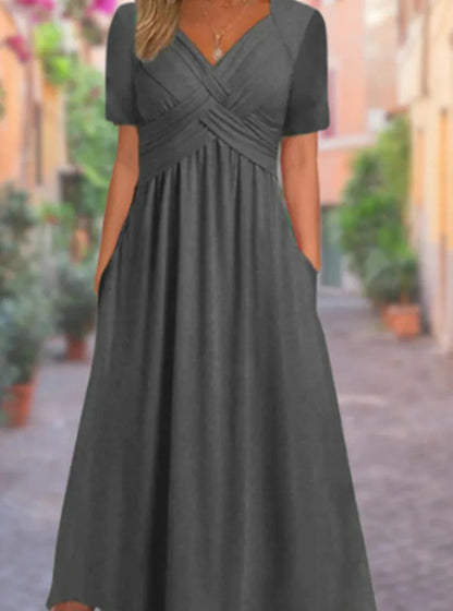 Summer V-Neck Dress – Flattering Casual Style for Warm Weather 0