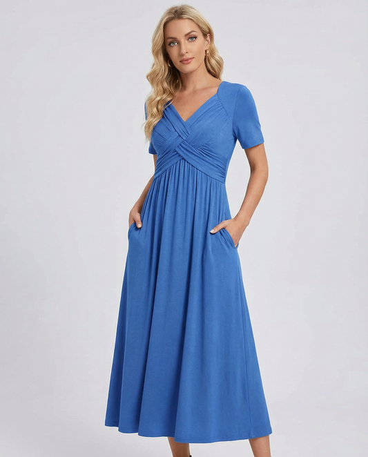 Summer V-Neck Dress – Flattering Casual Style for Warm Weather 1