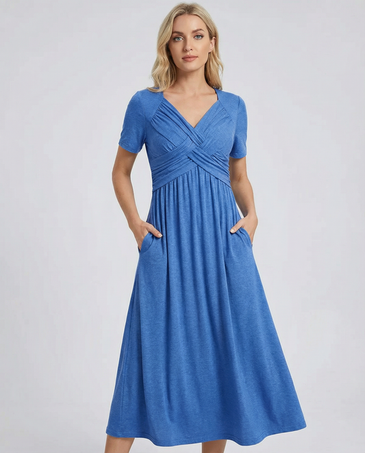 Summer V-Neck Dress – Flattering Casual Style for Warm Weather 2