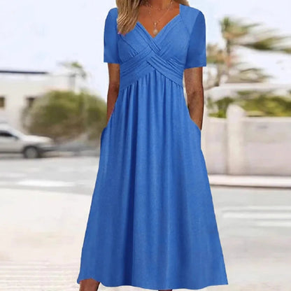 Summer V-Neck Dress – Flattering Casual Style for Warm Weather 5