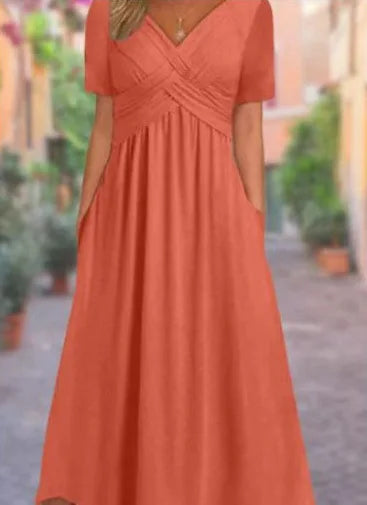 Summer V-Neck Dress – Flattering Casual Style for Warm Weather 7