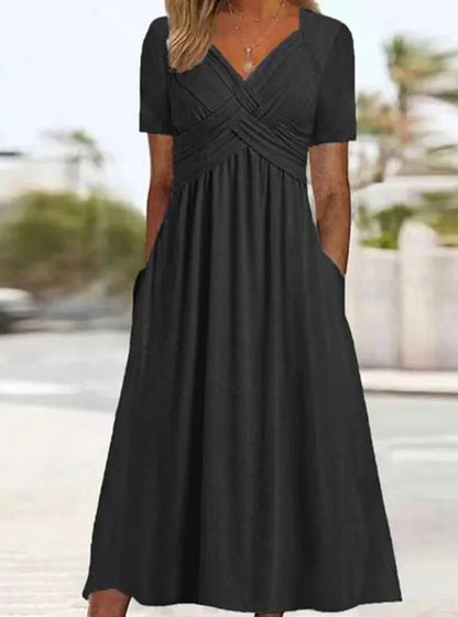 Summer V-Neck Dress – Flattering Casual Style for Warm Weather 8