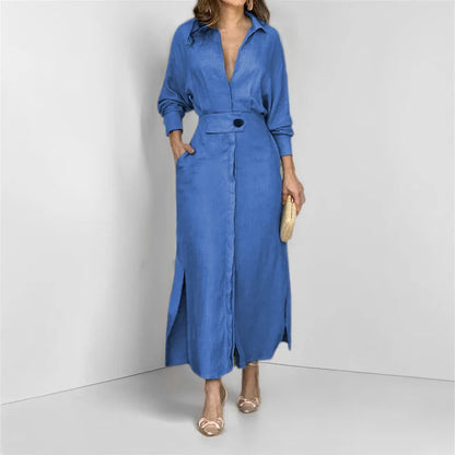 Summer V-Neck Maxi Dress – Lightweight Chic with Practical Pockets 10