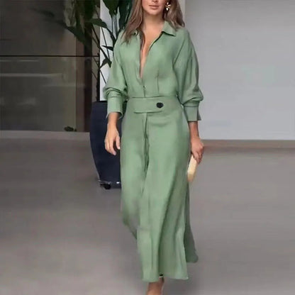Summer V-Neck Maxi Dress – Lightweight Chic with Practical Pockets 4