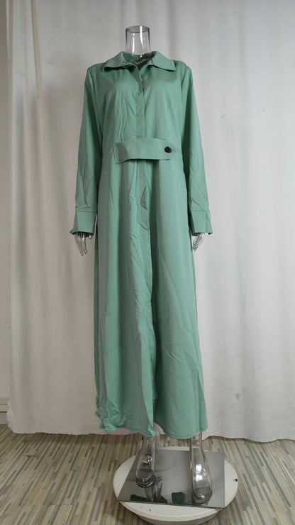 Summer V-Neck Maxi Dress – Lightweight Chic with Practical Pockets 5