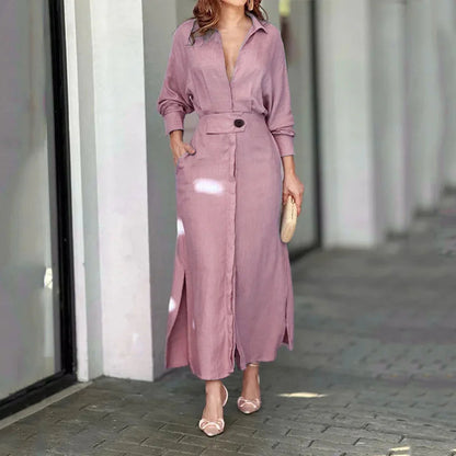Summer V-Neck Maxi Dress – Lightweight Chic with Practical Pockets 8