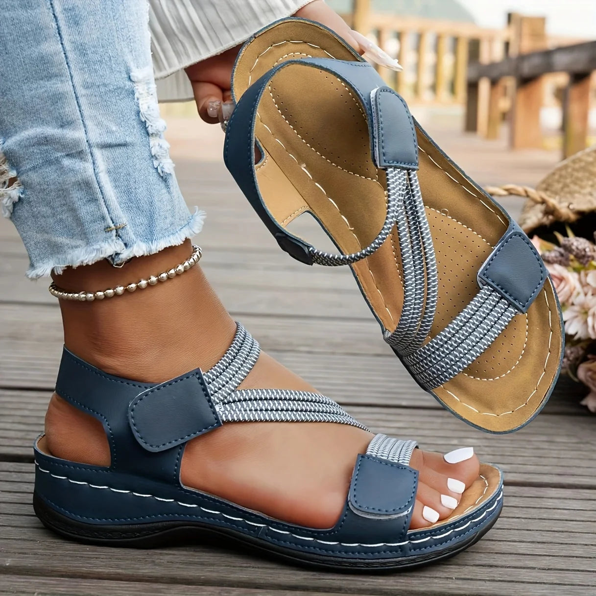 Summer Wedge Sandals – Stylish Open-Toe Comfort for Casual Outings 7